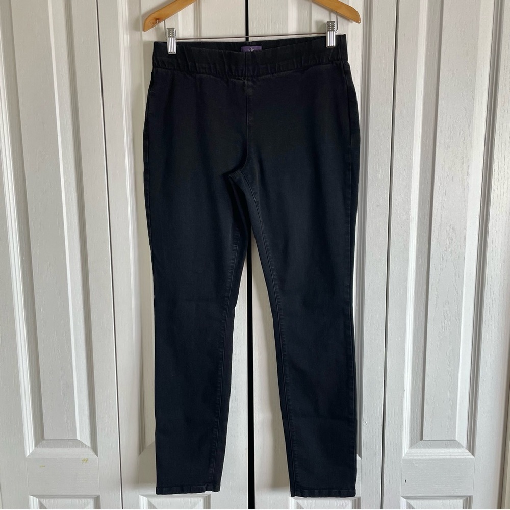 NYDJ Poppy Pull on Leggings Women’s 8 Black Lift Tuck Technology Stretch Casual